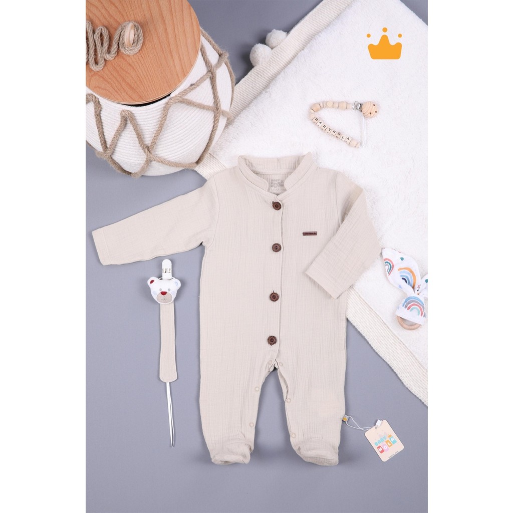 Baby Hola Müslin Unisex Bebek Tulum Emzik Askılı Tulum 1094 Emzik Fiyatı