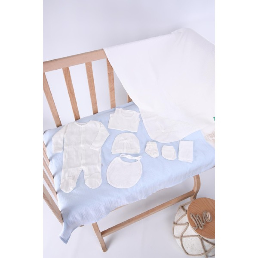 Baby Hola Organik %100 Pamuk Kız Bebek Yenidoğan Tulum Zıbın Battaniye 8'li Dantelli Set 0-3 Ay Hediyelik Hastane Çıkışı 1905 Bebek Hastane Çıkışı Fiyatı