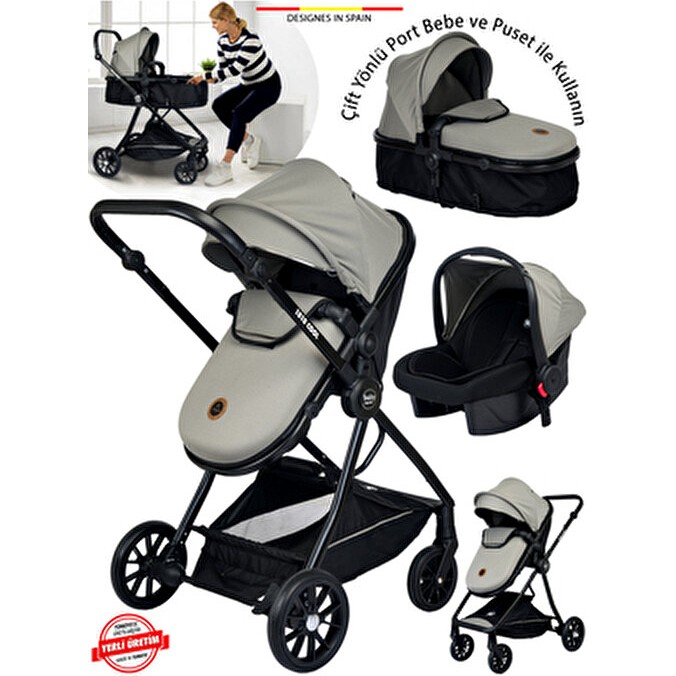 Baby Home 1010 Qool Travel Sistem Bebek Arabası Tek Elle Katlanabilme Özelliği ile 0-4 Yaş İçin - Siyah Bebek Arabası ve Pusetler Fiyatı
