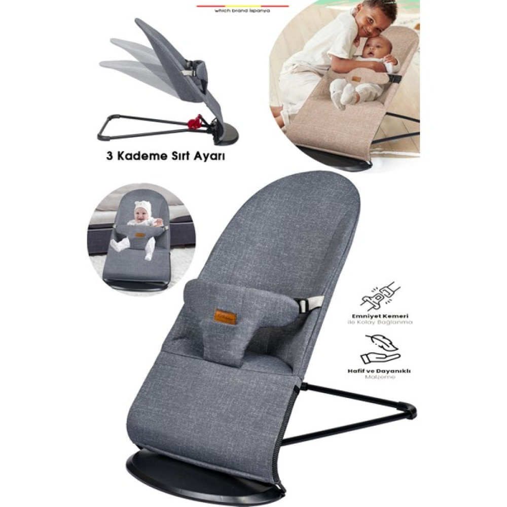 Baby Home 370 Balance Üç Kademeli Kolay Taşınabilir Sallanan Ana Kucağı - Siyah Ana Kucağı Fiyatı