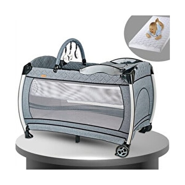 Baby Home 600 Nanny 70X110 Anne Yanı Bebek Beşiği Sepet Oyun Parkı Yatak Beşik - Gri Bebek Oyun Parkı & Beşikleri Fiyatı