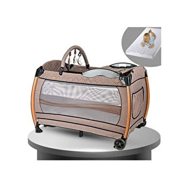 Baby Home 600 Nanny 70X110 Anne Yanı Bebek Beşiği Sepet Oyun Parkı Yatak Beşik - Kahverengi Bebek Oyun Parkı & Beşikleri Fiyatı