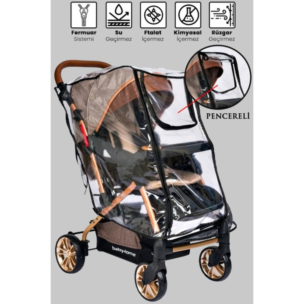 Baby Home Bebek Arabası Yağmurluğu Fermuarlı Yağmurluk - Siyah Bebek Arabası-Puset Aksesuarı Fiyatı