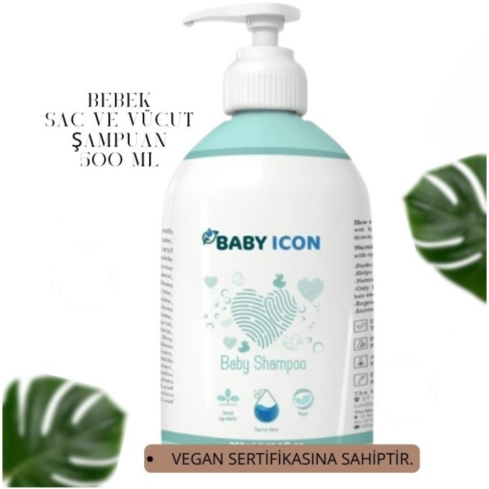 Baby Icon Saç ve Vücut Bebek Şampuanı 500 ml - Açık Mavi Bebek Şampuanı Fiyatı