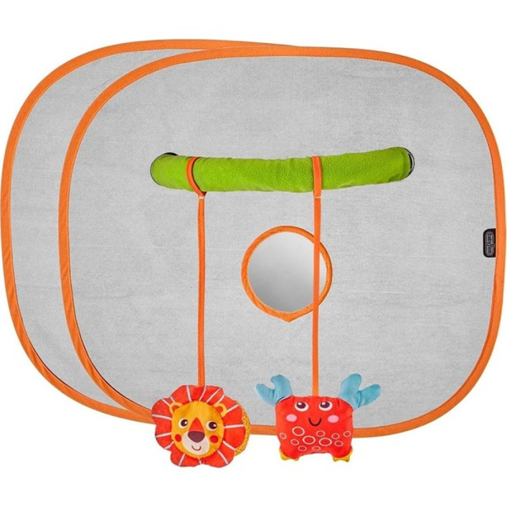 Baby Jem Babyjem Figürlü Oto Yan Cam Güneşliği 44X37 cm 774 - Sarı Emniyet Kemeri Sabitleyici Fiyatı