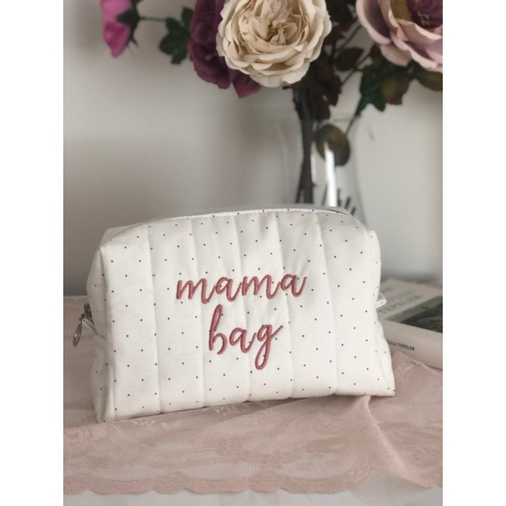 Baby Kangaroo Nakışlı Büyük Boy Organizer - Makyaj Çantası / Anne bebek çantası / Organizer - Kahverengi - Beyaz Oto Boyaları Fiyatı