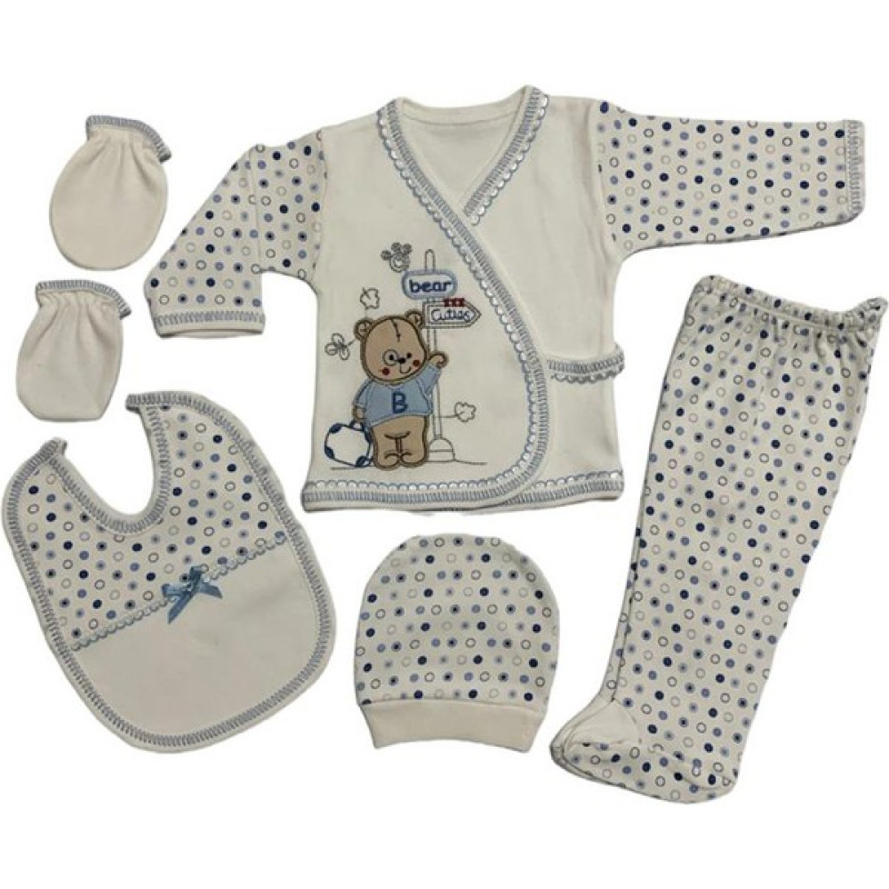 Baby Kids Colors Yeni Doğan Çantalı Ayı Hastahane Çıkışı 5li Zıbın Seti Bebek Hastane Çıkışı Fiyatı