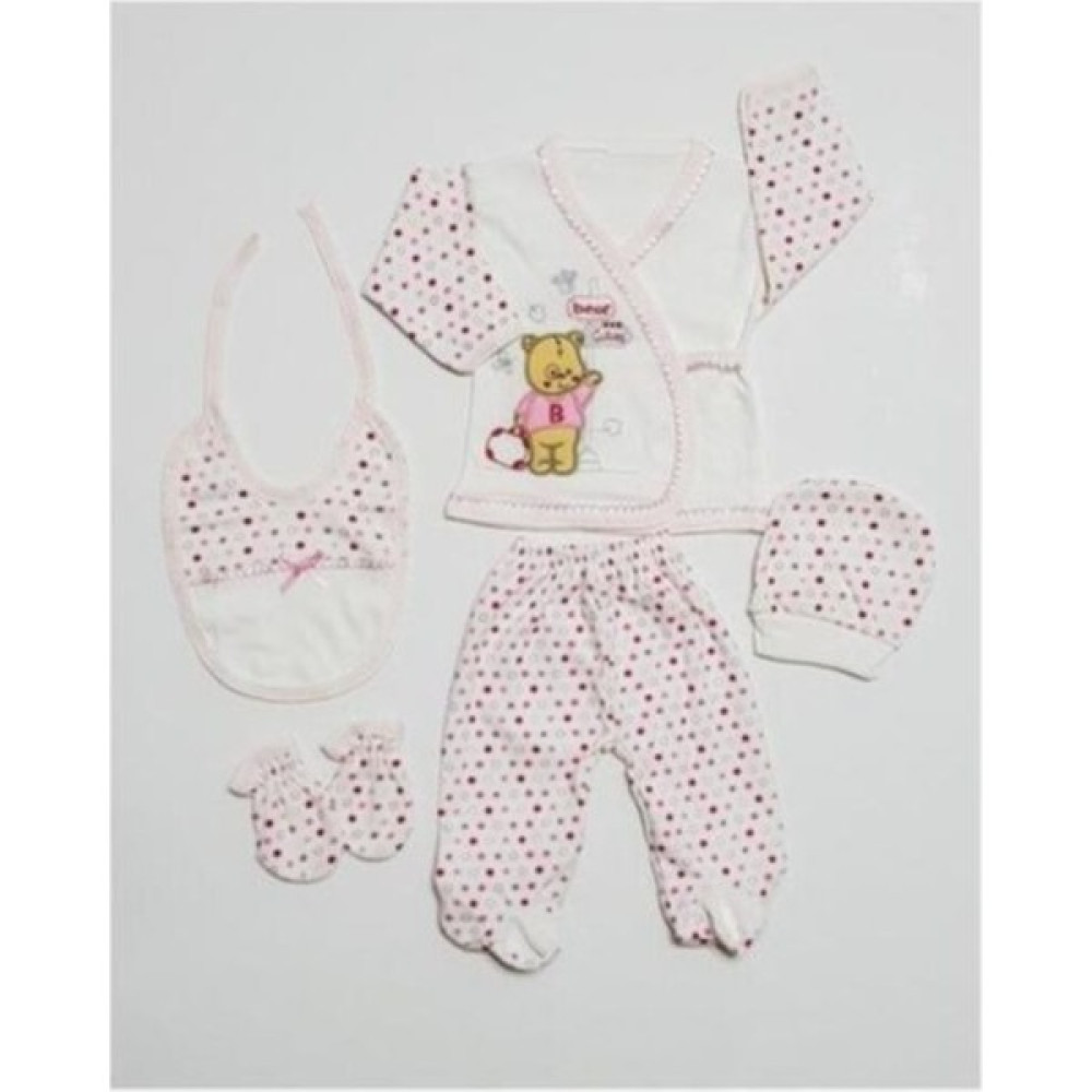 Baby Kids Colors Yeni Doğan Çantalı Ayı Hastane Çıkışı 5li Zıbın Seti Bebek Hastane Çıkışı Fiyatı