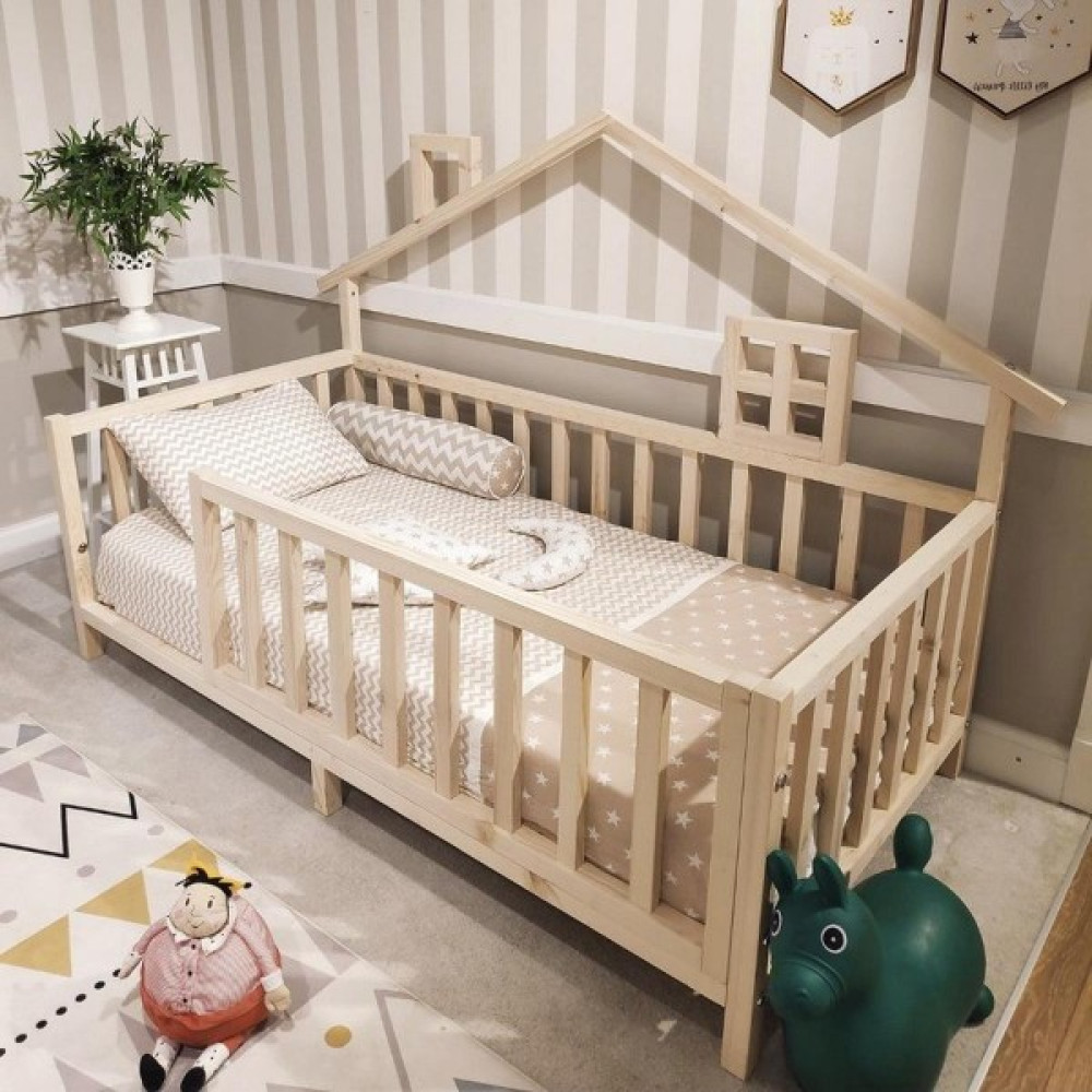 Baby Kinder Luxury Montessori Doğal Bebek ve Çocuk Karyolası - 70 x 130 cm - Çam Karyola Fiyatı