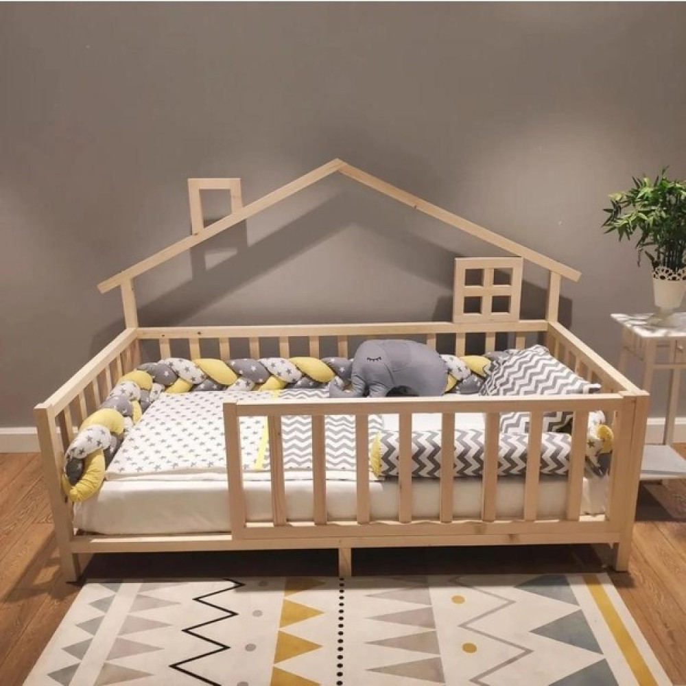 Baby Kinder Luxury Montessori Doğal Bebek ve Çocuk Karyolası - 90 x 190 cm - Çam Karyola Fiyatı