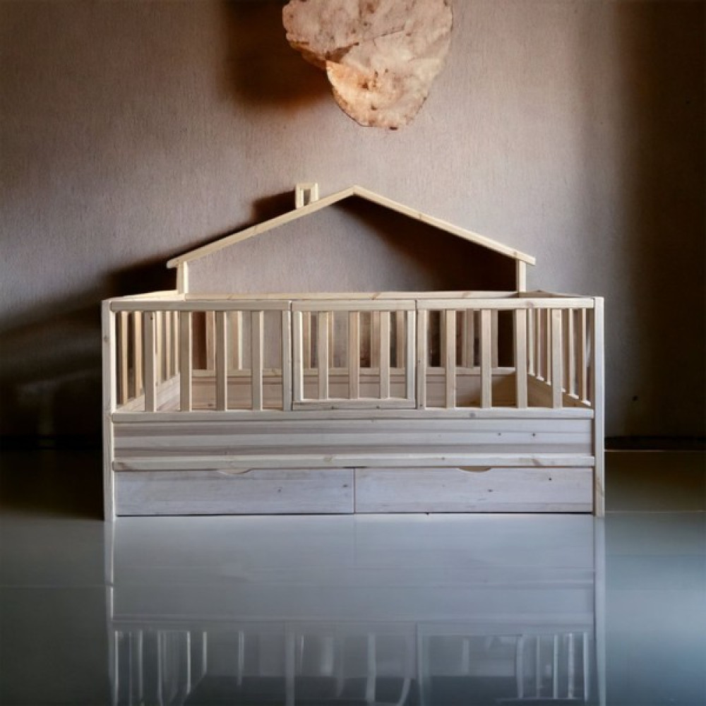 Baby Kinder Royal Montessori Doğal Bebek Çocuk Karyolası - 70 x 130 cm - Çam Karyola Fiyatı
