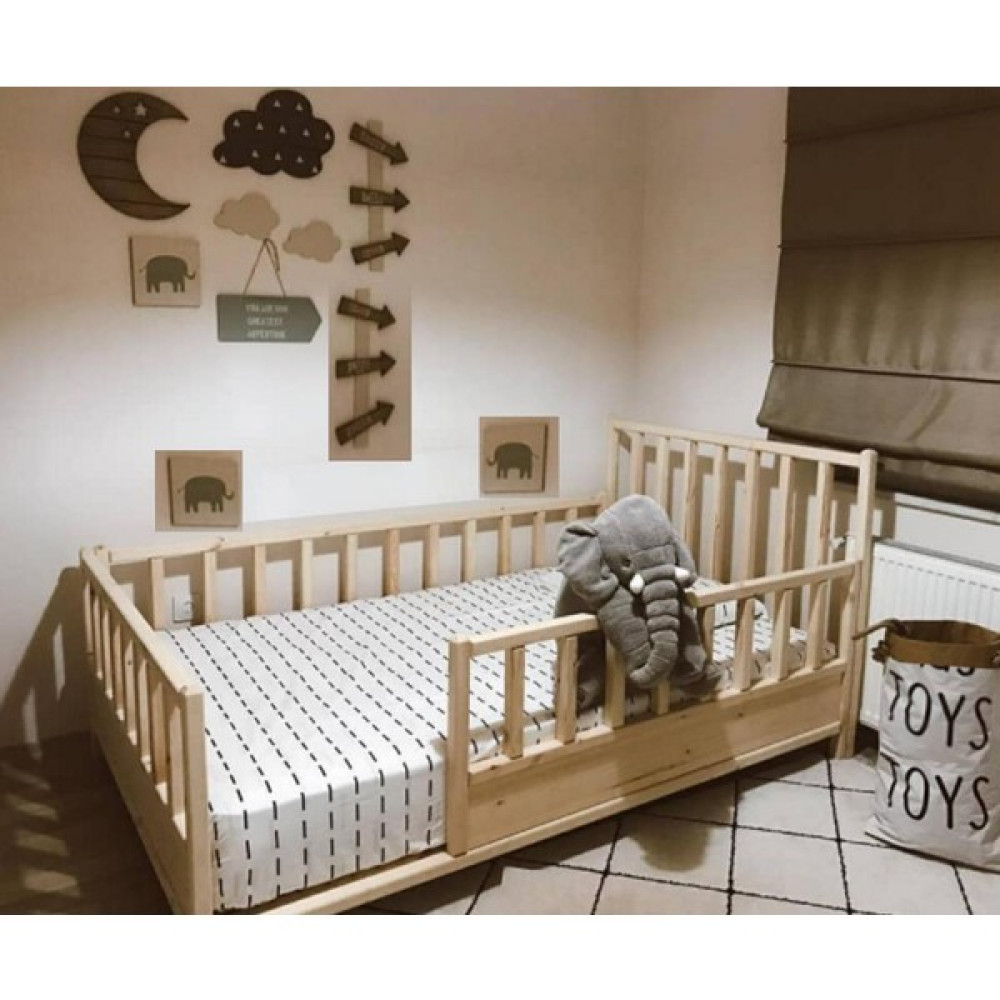 Baby Kinder Tuna Doğal Montessori Bebek ve Çocuk Karyolası - 90 x 190 cm - Çam Karyola Fiyatı