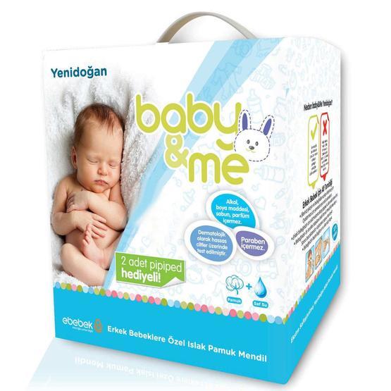 Baby Me 12x40 Adet Erkek Yenidoğan Pamuk Islak Mendil Bebek Mendil-Islak Mendil Fiyatı