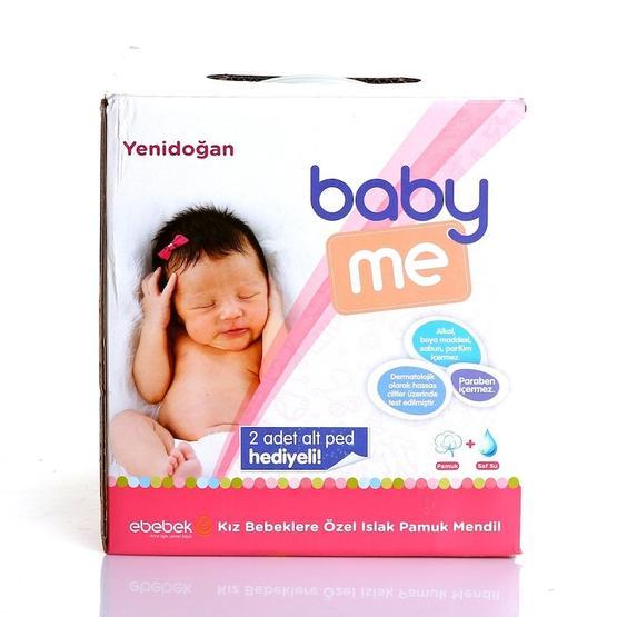 Baby Me 12x40 Adet Kız Yenidoğan Pamuk Islak Mendil