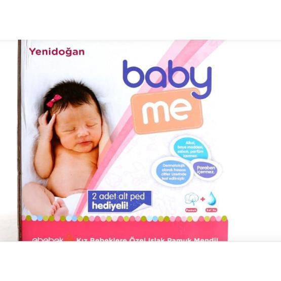 Baby Me 12x40 Adet Kız Yenidoğan Pamuk Islak Mendil