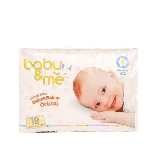 Baby&Me 60x90 cm 10 adet Süper İnce Alt Değiştirme Örtüsü