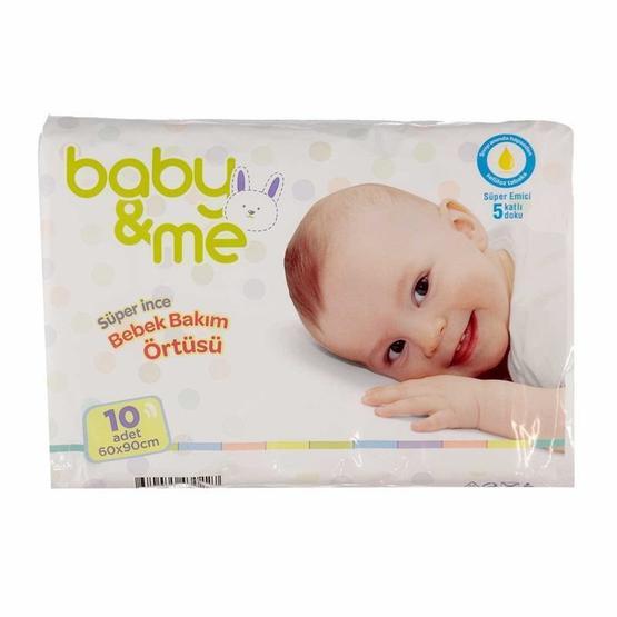 Baby&Me 60x90 cm 10 adet Süper İnce Alt Değiştirme Örtüsü
