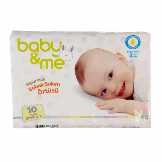 Baby&Me 60x90 cm 10 adet Süper İnce Alt Değiştirme Örtüsü