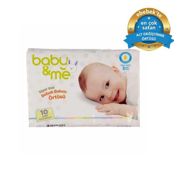 Baby&Me 60x90 cm 10 adet Süper İnce Alt Değiştirme Örtüsü Bebek Alt Açma Örtüsü Fiyatı