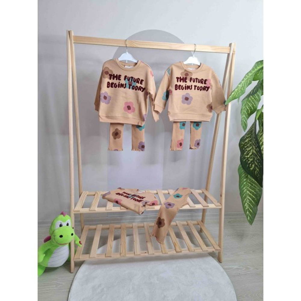 Baby Me Kids Kız Çocuk Çiçek Detaylı 2 Li Takım Kız Çocuk Giyim Takımı Fiyatı