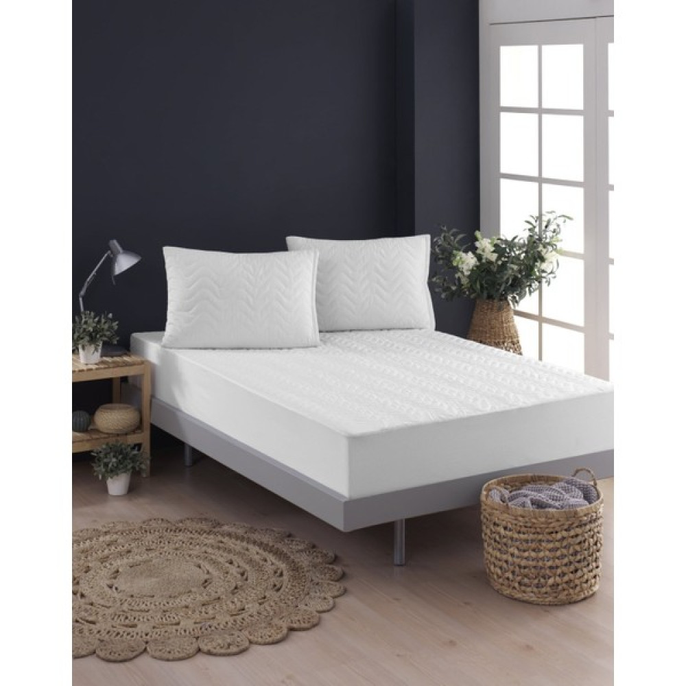 Baby Meva Kapitoneli 4 Köşe Beyaz Yatak Koruyucu Tek Kişilik Su Sıvı Geçirmez Terletmeyen Yatak Alezi 90X190 - 90 x 190 cm Alez / Yatak Koruyucu Fiyatı
