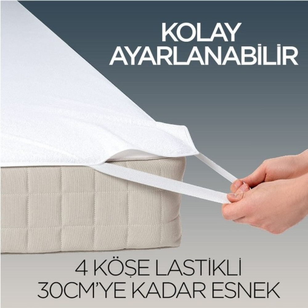 Baby Meva Mikrofiber Su Sıvı Geçirmez Alez | Yatak Koruyucu | 4 Mevsimlik | 4 Köşe Lastik | 180x200 - Beyaz - 180 x 200 cm Alez / Yatak Koruyucu Fiyatı