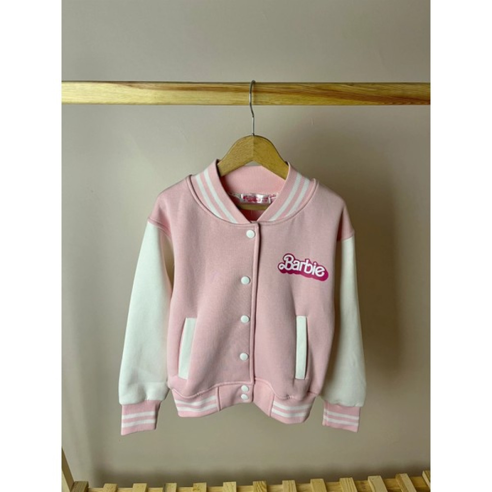 Baby Mini Elf Barbie Baskılı Pembe Kolej Ceket Kız Çocuk Mont Fiyatı