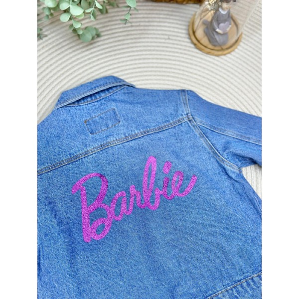 Baby Mini Elf Simli Barbie Baskılı Kot Ceket Kız Çocuk Mont Fiyatı