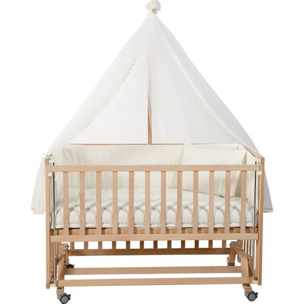 Baby Plus Doğal Ahşap Bebek Karyola 60X120 cm - 60 x 120 cm - Beyaz Karyola Fiyatı