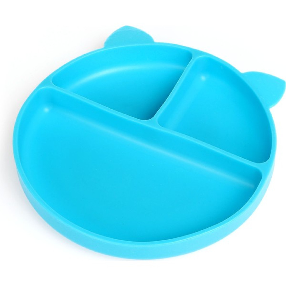 Baby Plus Vakum Tabanli Silikon Tabak - Ocean Blue - Mavi Mama Seti Fiyatı