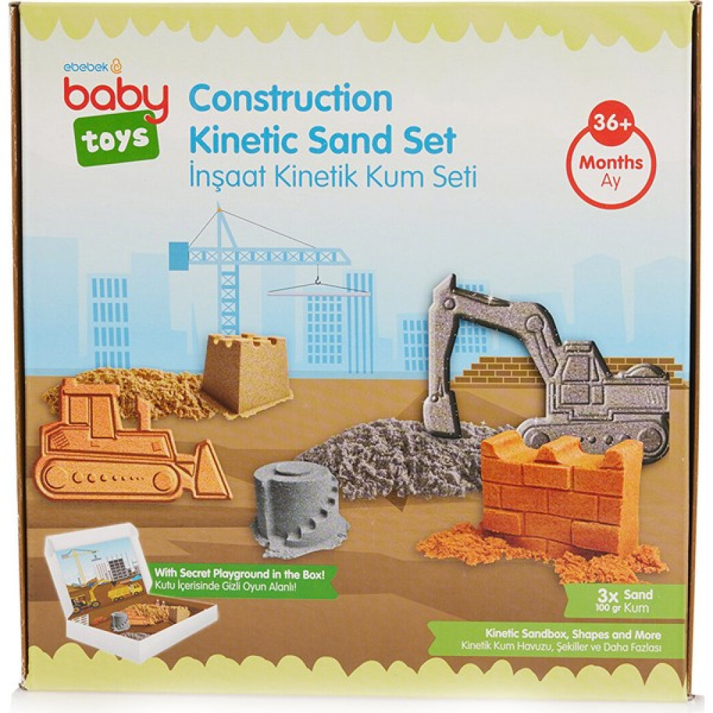 Baby Toys Kinetik Kum Seti - Inşaat 300 gr Eğitici Oyuncak Fiyatı