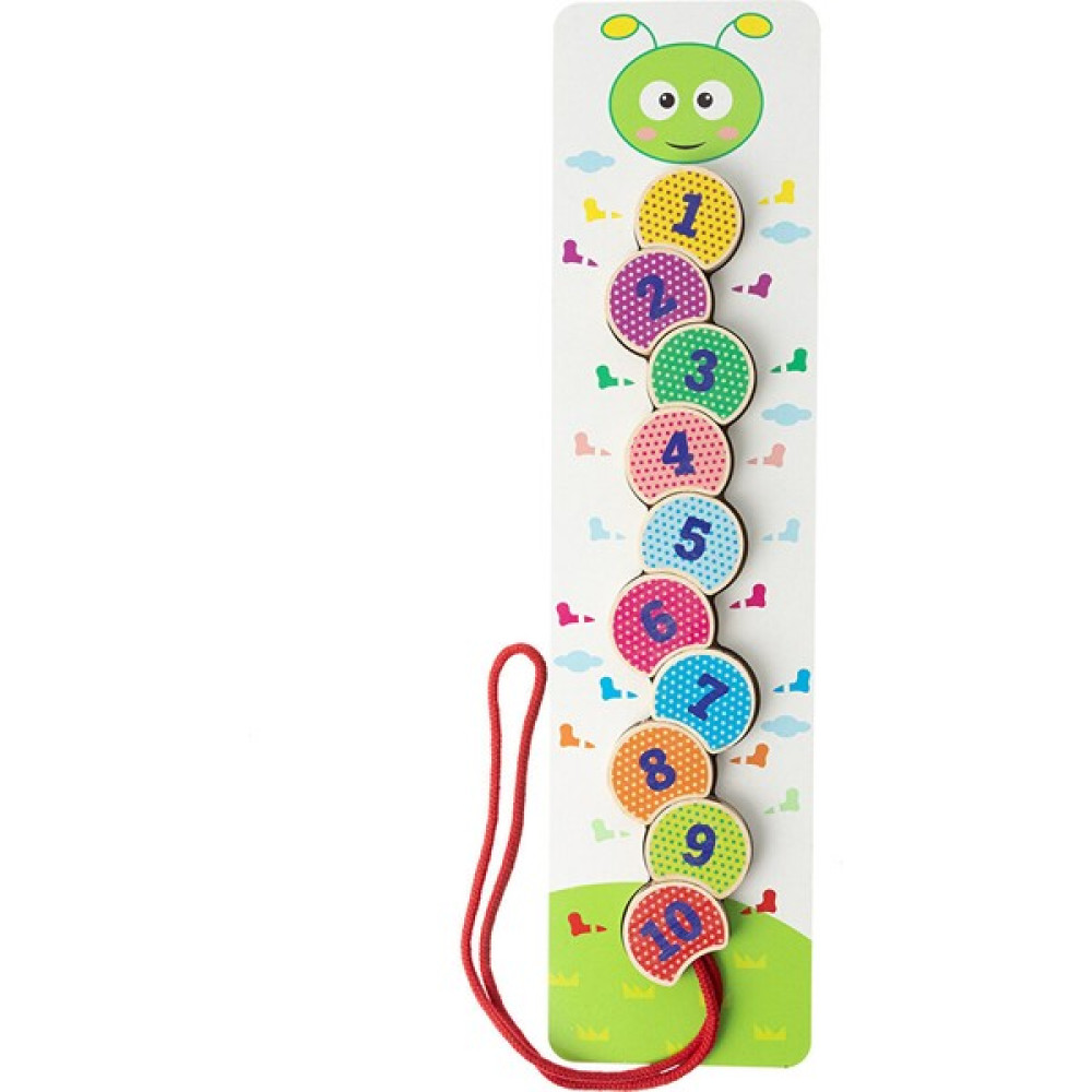 Baby Toys Montessori Tırtıl Ipe Dizme Oyunu - Renkli Bebek Oyuncakları Fiyatı