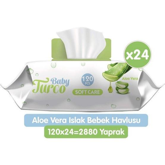 Baby Turco 24x120 Adet Softcare Aloe Vera Islak Bebek Havlusu