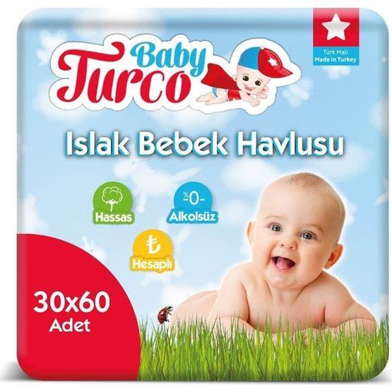 Baby Turco 30x60 Adet Doğadan Islak Havlu