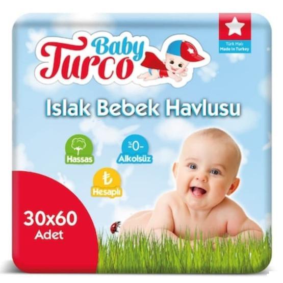 Baby Turco 30x60 Adet Doğadan Islak Havlu Bebek Mendil-Islak Mendil Fiyatı