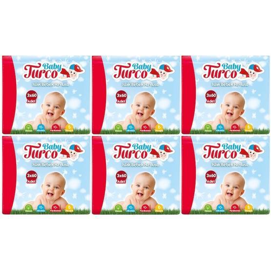 Baby Turco 60x18'li 1080 Yaprak Islak Havlu Bebek Mendil-Islak Mendil Fiyatı