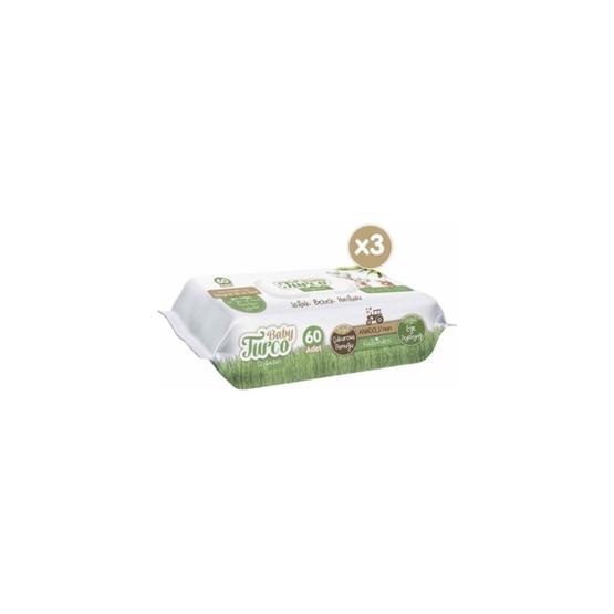 Baby Turco Doğadan 3x60 Yaprak Islak Bebek Havlusu