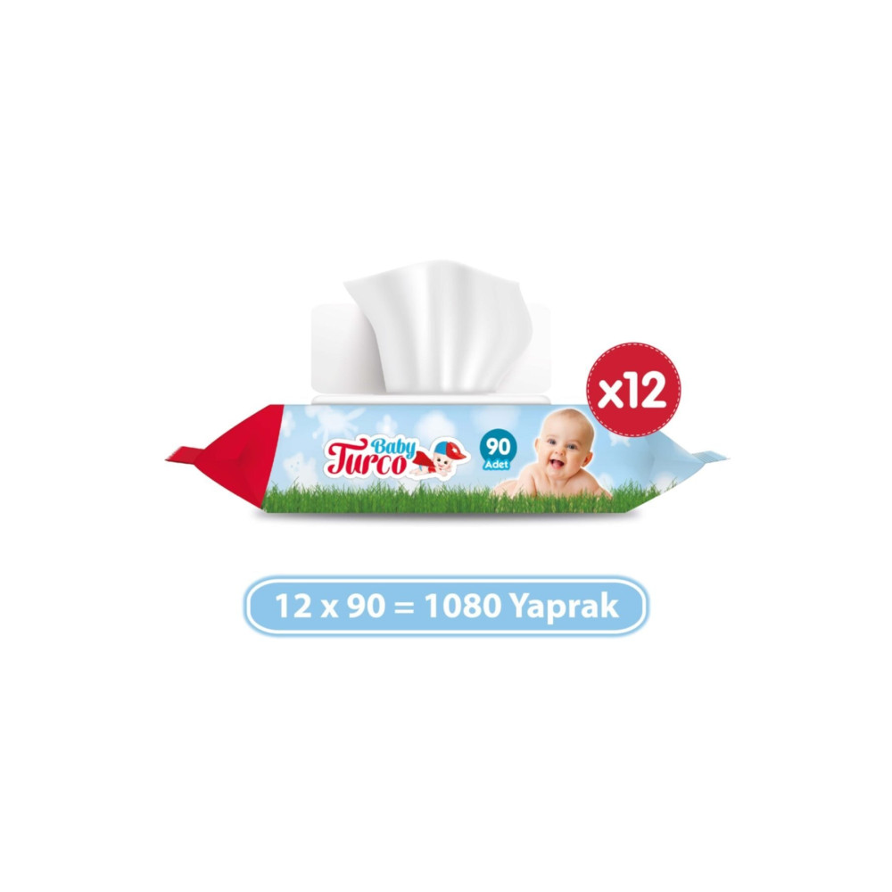 Baby Turco Islak Havlu 12x90 (1080 Yaprak) Bebek Mendil-Islak Mendil Fiyatı
