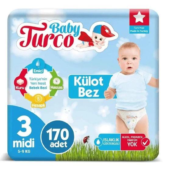 Baby Turco No:3 Midi 170 Adet Külot Bebek Bezi Bebek Bezi Fiyatı