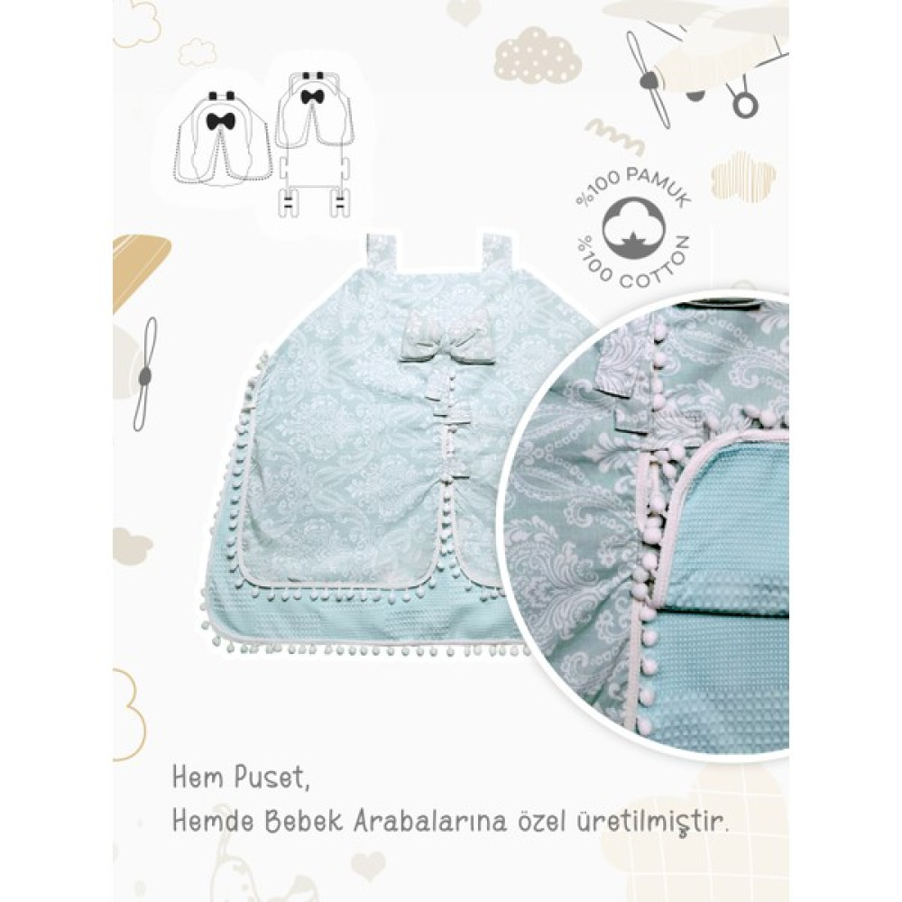 Baby West Bebek Arabası Aksesuarları Bebek Waffle Puset Anakucağı Örtüsü Kız Bebek Erkek Bebek - Mavi Bebek Arabası-Puset Aksesuarı Fiyatı