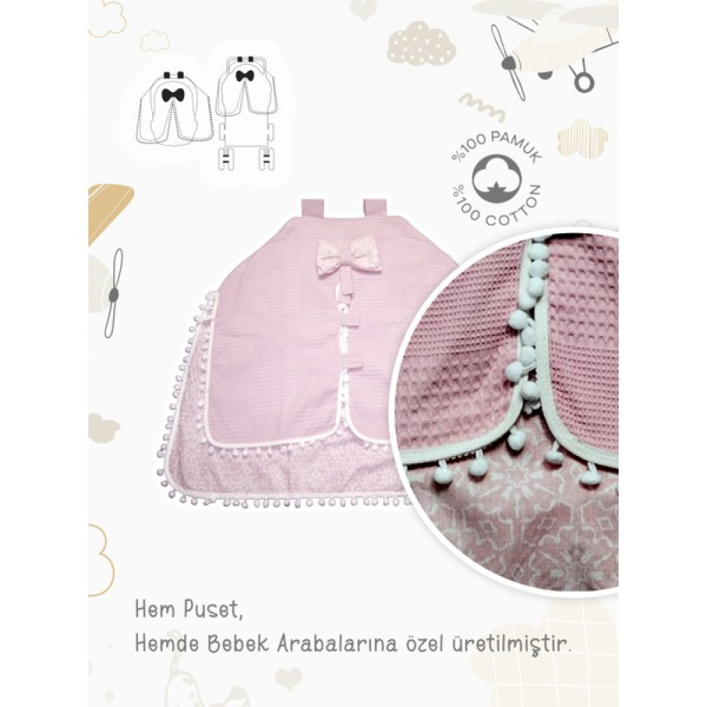Baby West Bebek Arabası Aksesuarları Bebek Waffle Puset Anakucağı Örtüsü Kız Bebek Erkek Bebek - Pembe Bebek Arabası-Puset Aksesuarı Fiyatı