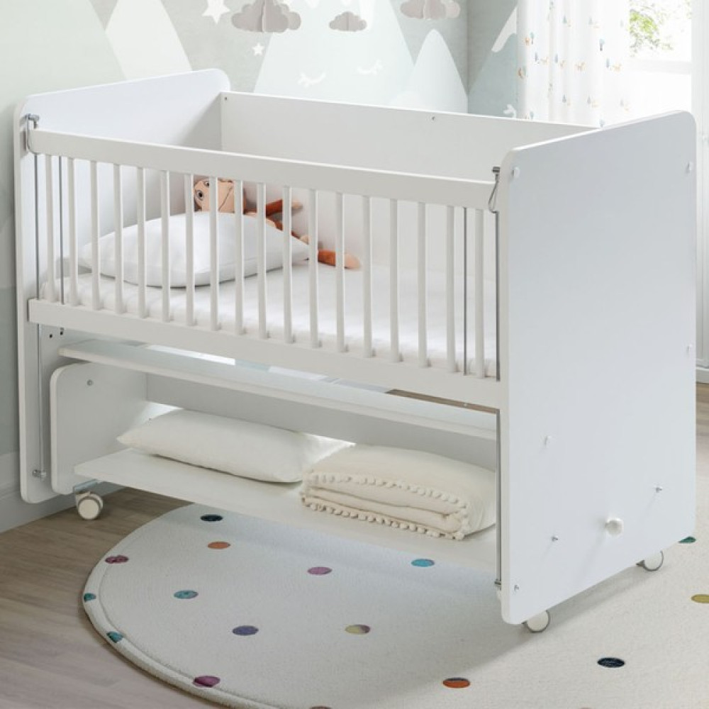 Baby When BW1090 - Pratik Sallanır Tekerlekli Anne Yanı Bebek Beşik 60 x 120 cm Beyaz Beşik Fiyatı