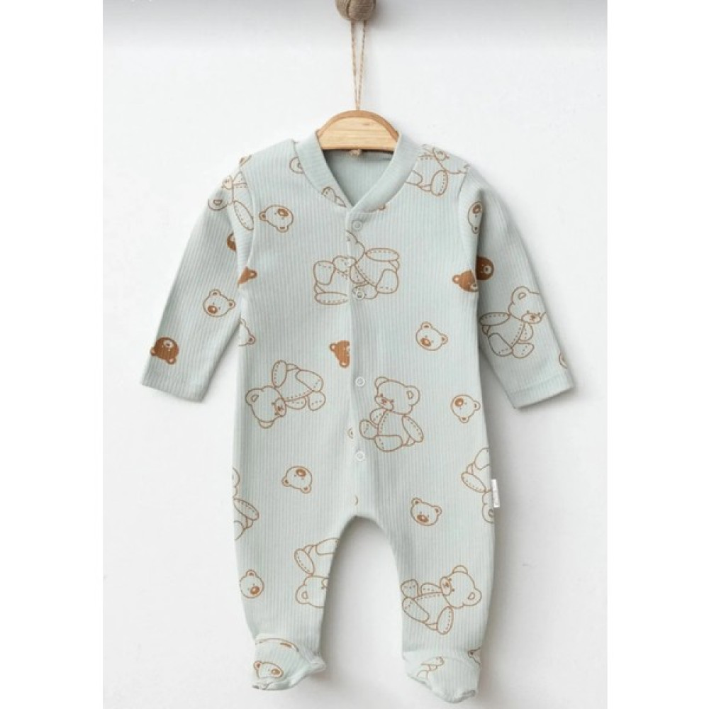 Baby Wings Çocuk Ayıcık Temalı Temalı Çıtçıtlı Patikli Bebek Tulumu Fiyatı