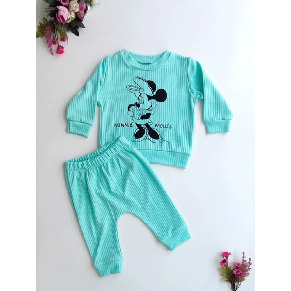 Baby Wings Minnie Mouse Baskılı 2'li Takım Bebek Giysi Takım Fiyatı