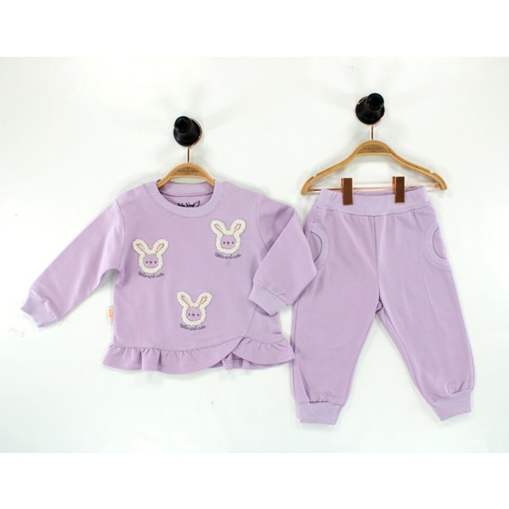 Baby Wings Tavşancık Nakışlı Kız 2'li Takım Bebek Giysi Takım Fiyatı