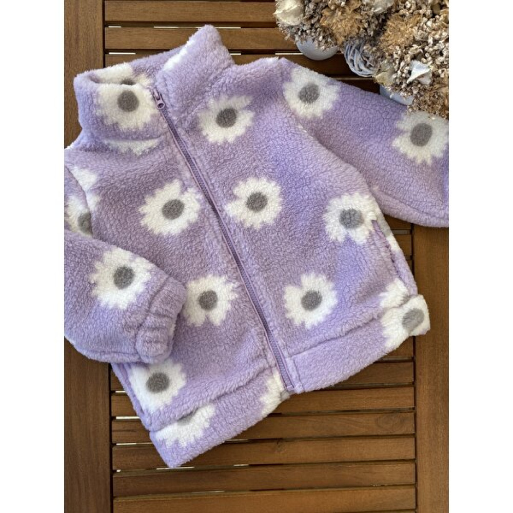 Babyaden 3ip Kuzu Yün Cepli Peluş Polar Kız Bebek Çocuk Hırka Mont Kız Çocuk Mont Fiyatı