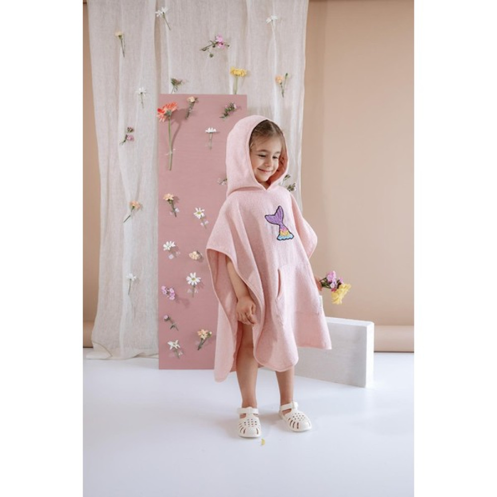 Babybek Collection Deniz Kızı Pembe Havlu Panço - 1 - 5 Yaş Bebek Banyo-Tuvalet Fiyatı