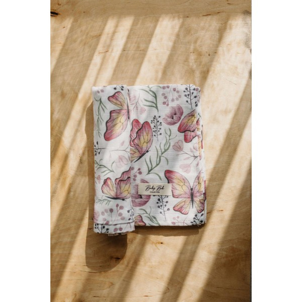 Babybek Collection Kelebek Müslin Set - 95 x 95 cm - Beyaz Hamilelik ve Emzirme Fiyatı