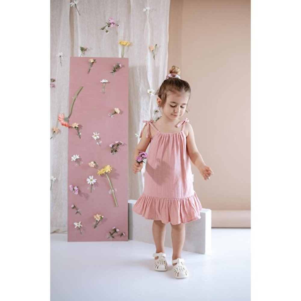 Babybek Collection Pembe Müslin Elbise Kız Çocuk Elbise Fiyatı