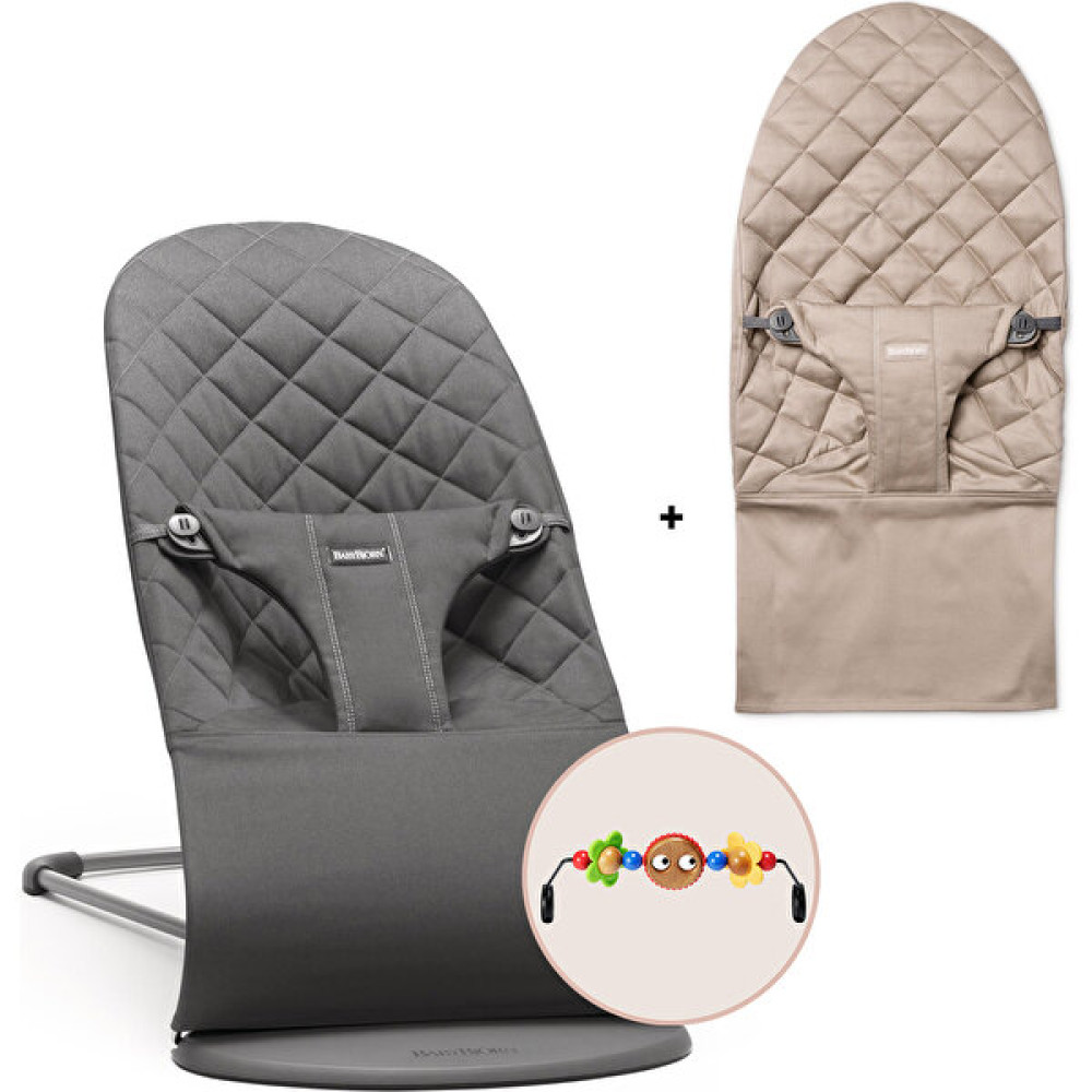 Babybjörn Balance Bliss Ana Kucağı Cotton Oyuncaklı / Anthracite & Yedek Kılıf Cotton / Sand Grey - Antrasit Ana Kucağı ve Oto Koltuğu Fiyatı